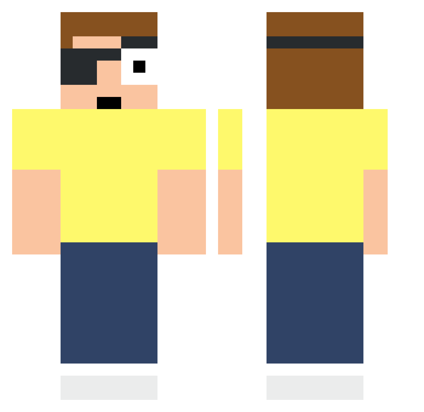 Josu1207 Minecraft skin, front and back view
