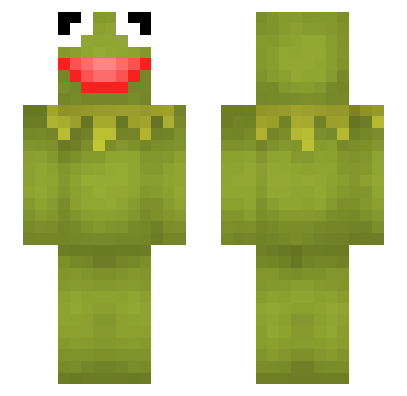 ressske Minecraft skin, front and back view