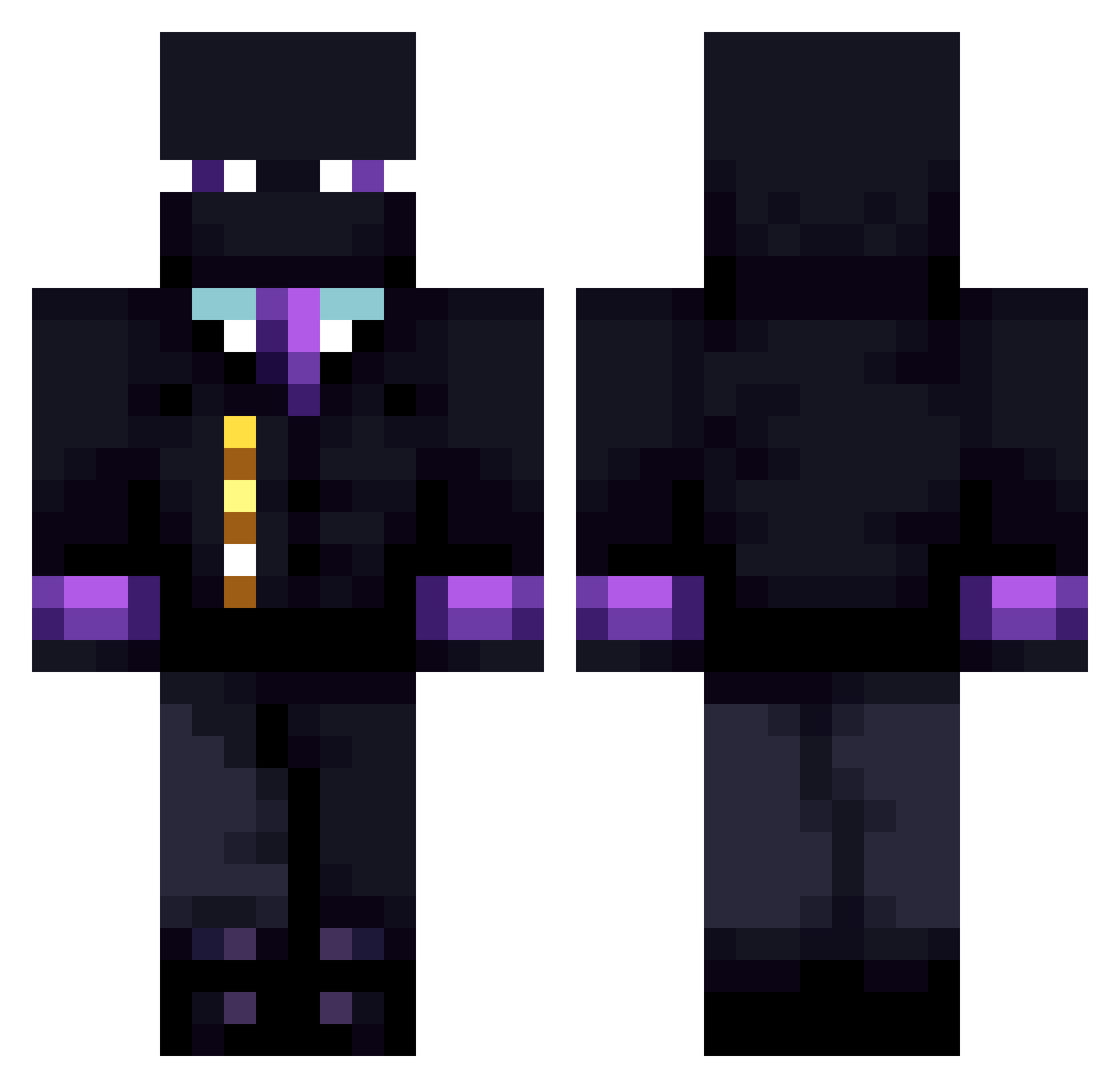 zx_snips Minecraft skin, front and back view