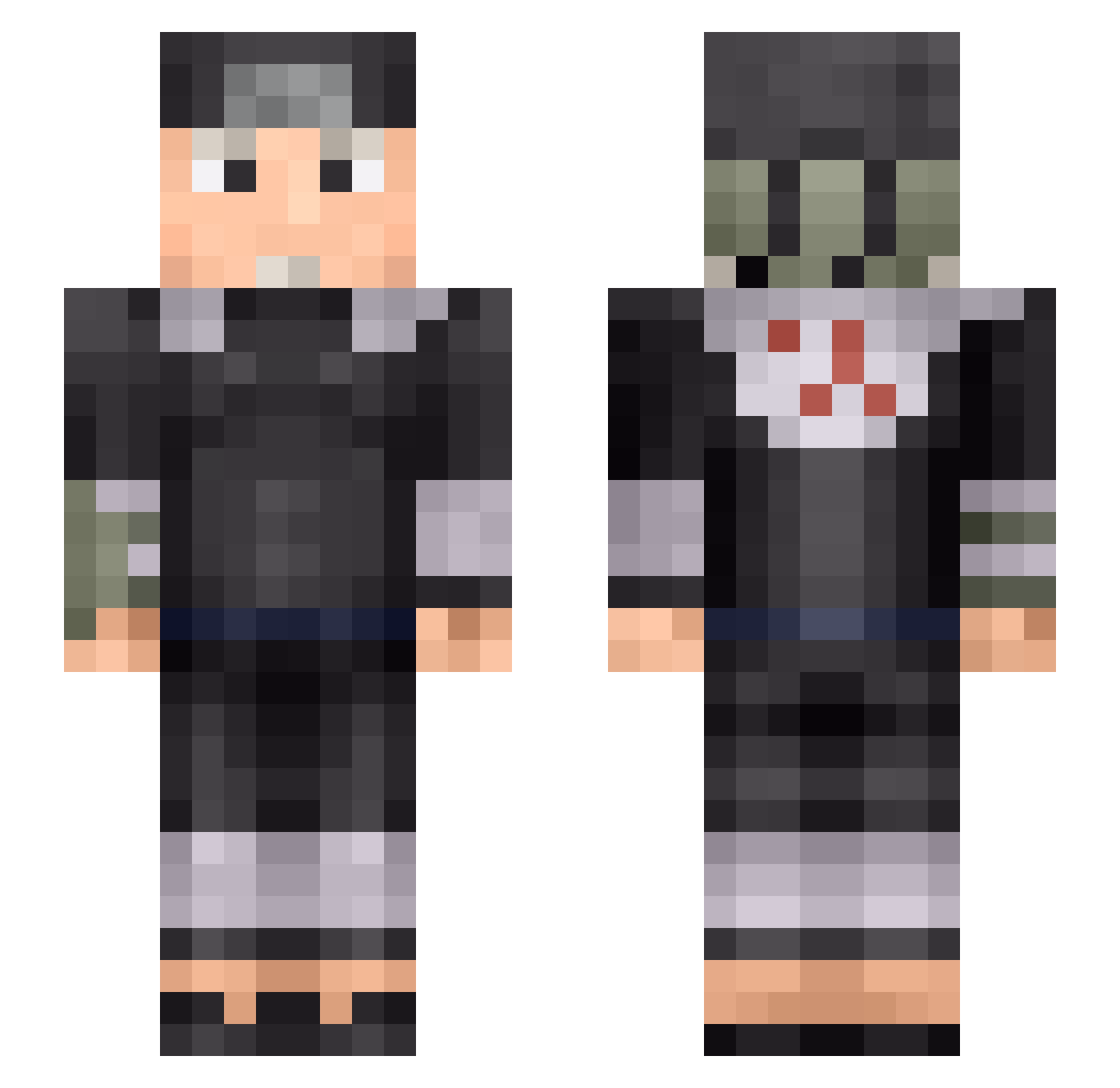 vr6synchro Minecraft skin, front and back view