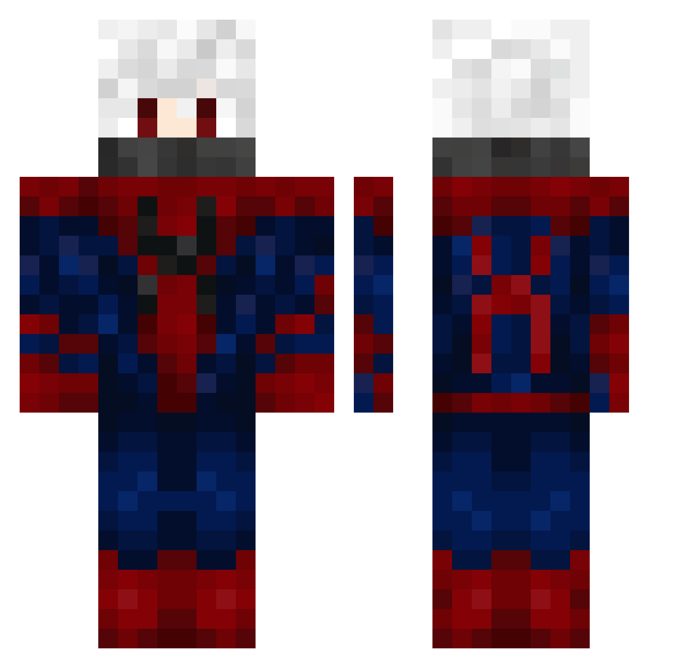 Iroh337 Minecraft skin, front and back view