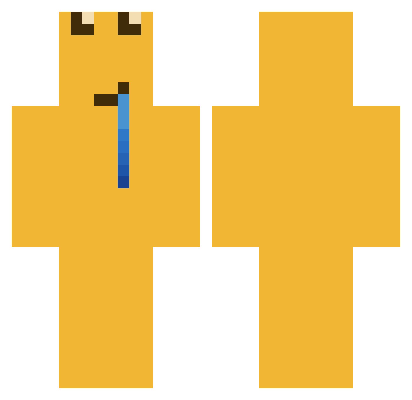 sylorinn Minecraft skin, front and back view