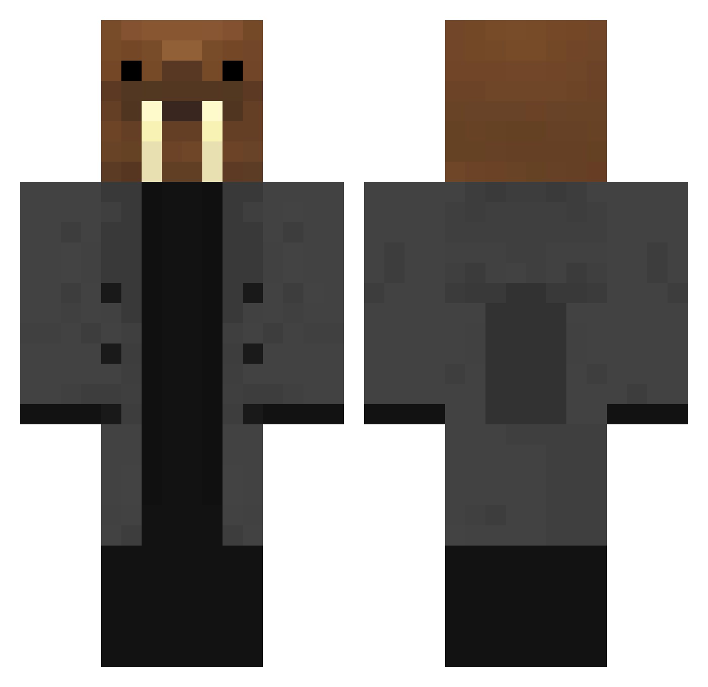huntergames159 Minecraft skin, front and back view