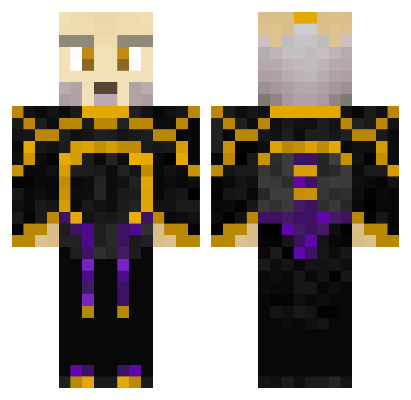 G_ManGaming Minecraft skin, front and back view