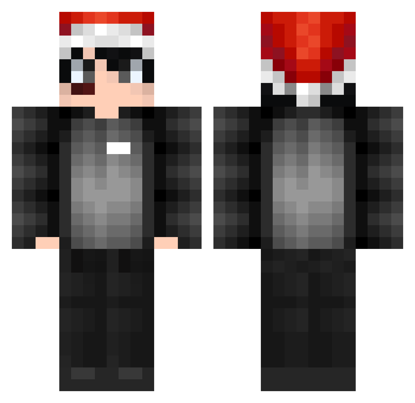 shiryoru Minecraft skin, front and back view