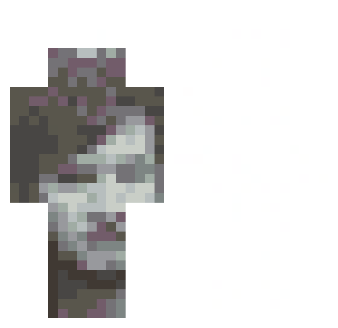 Bsouthe Minecraft skin, front and back view