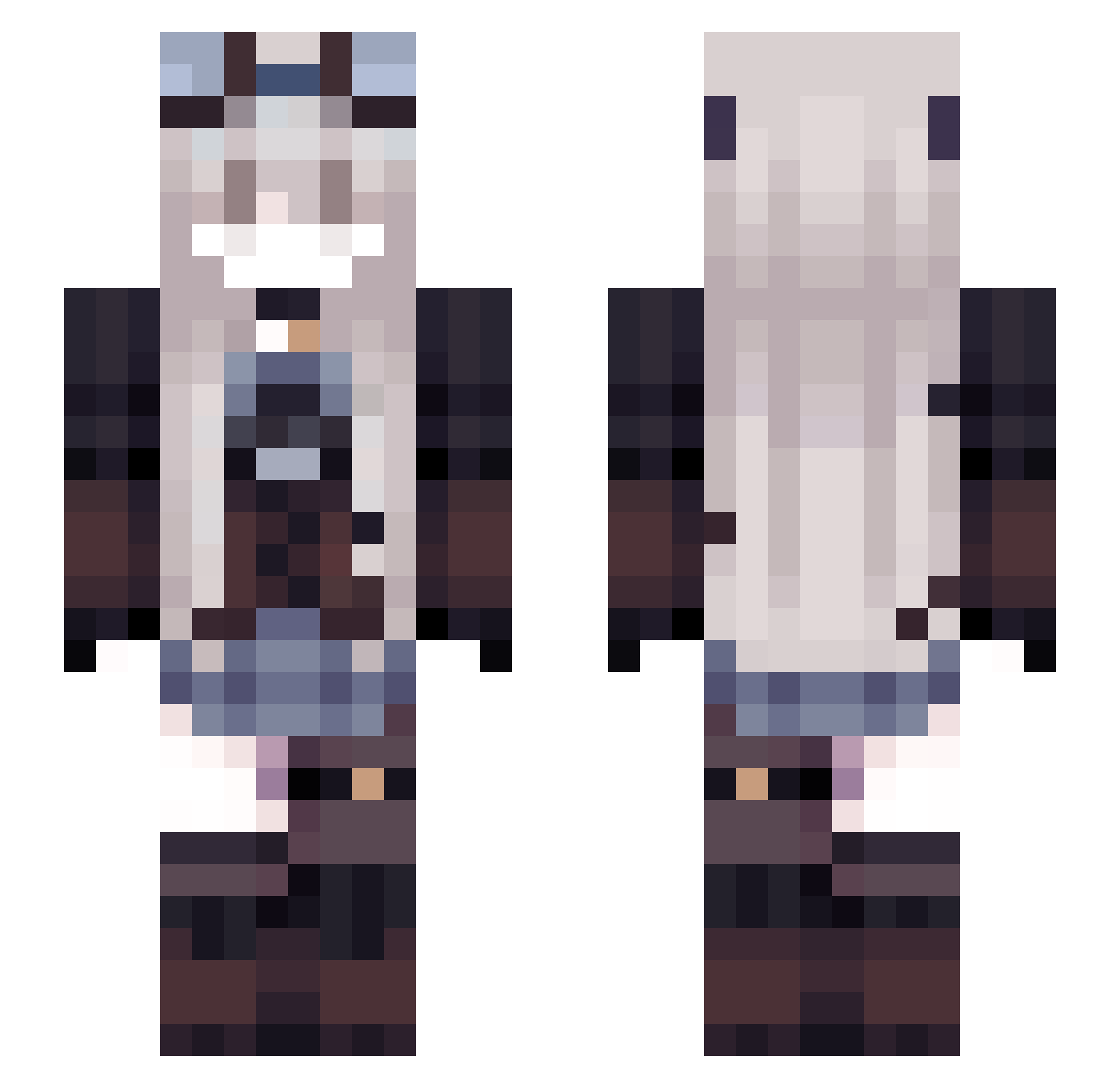 xRuthie Minecraft skin, front and back view
