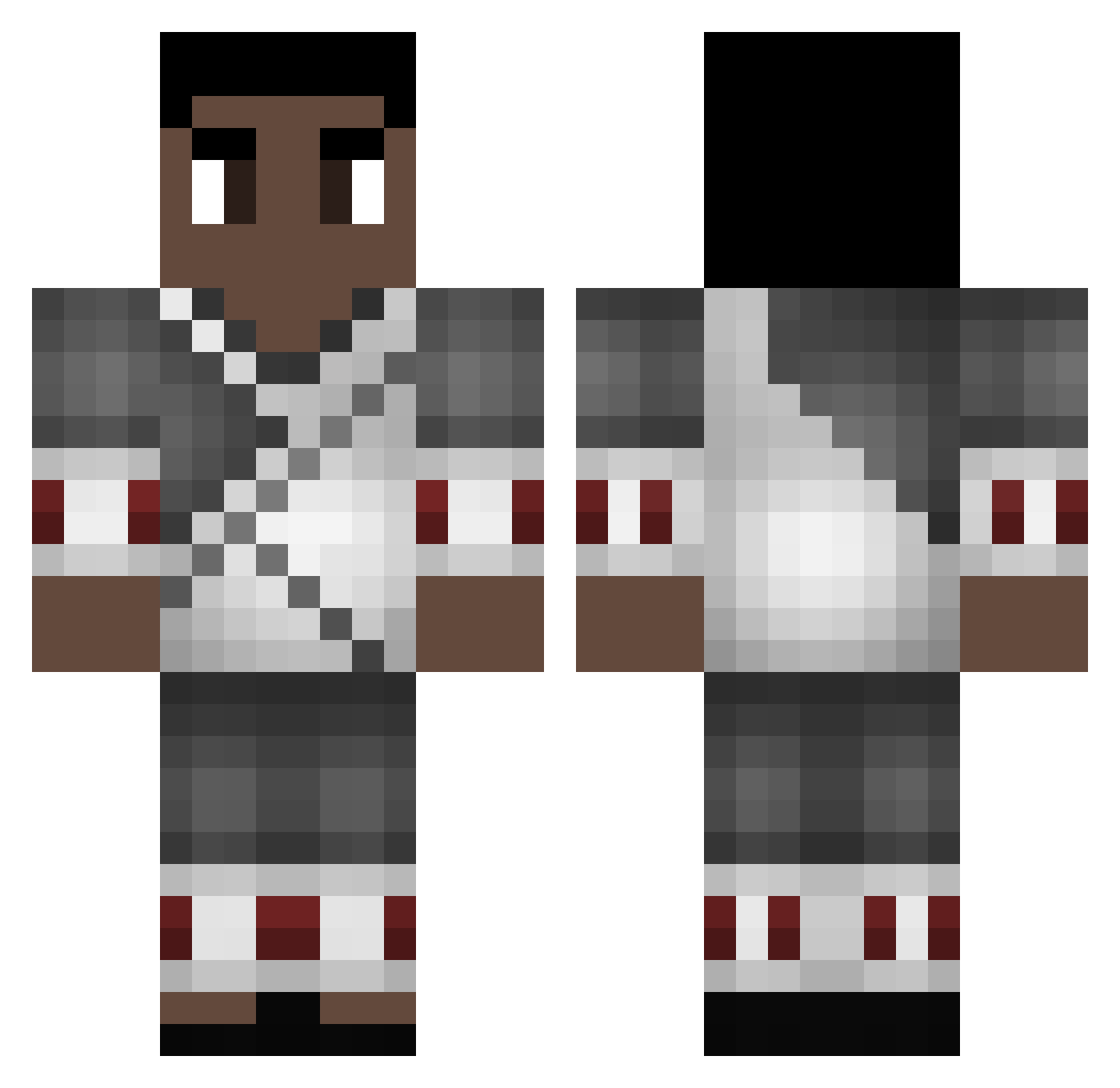 vShiinz Minecraft skin, front and back view