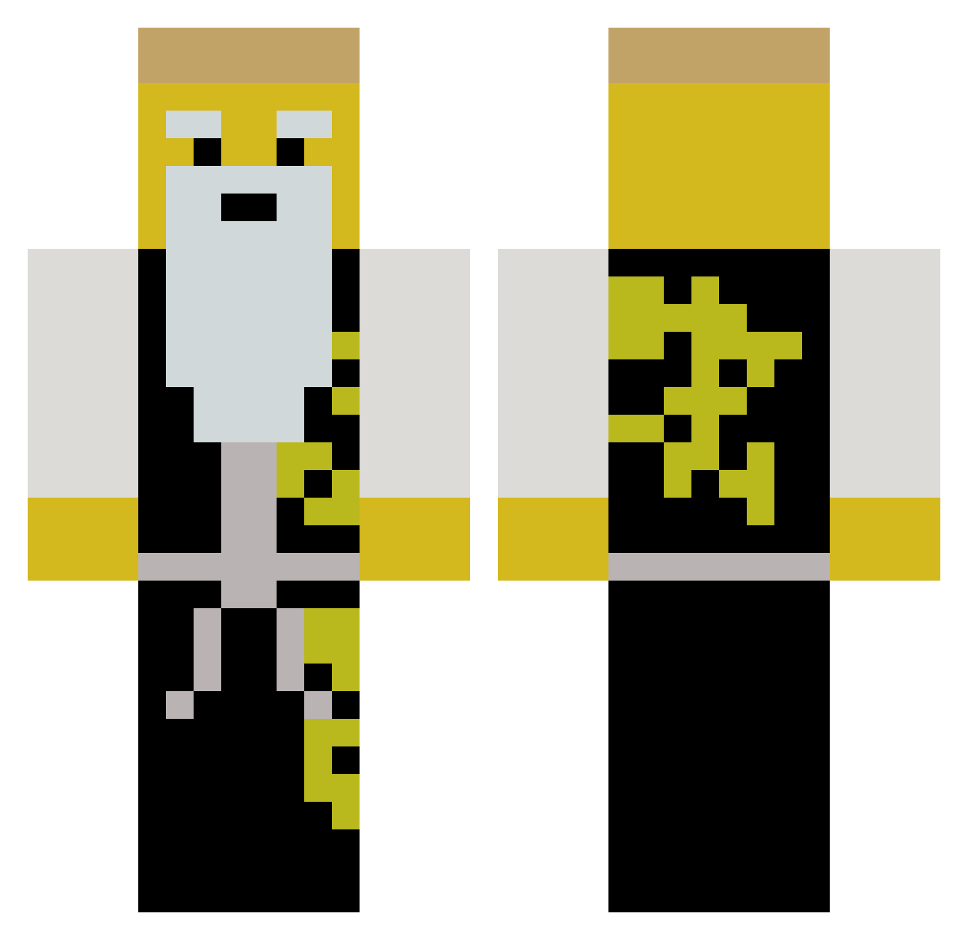 Konsta22 Minecraft skin, front and back view