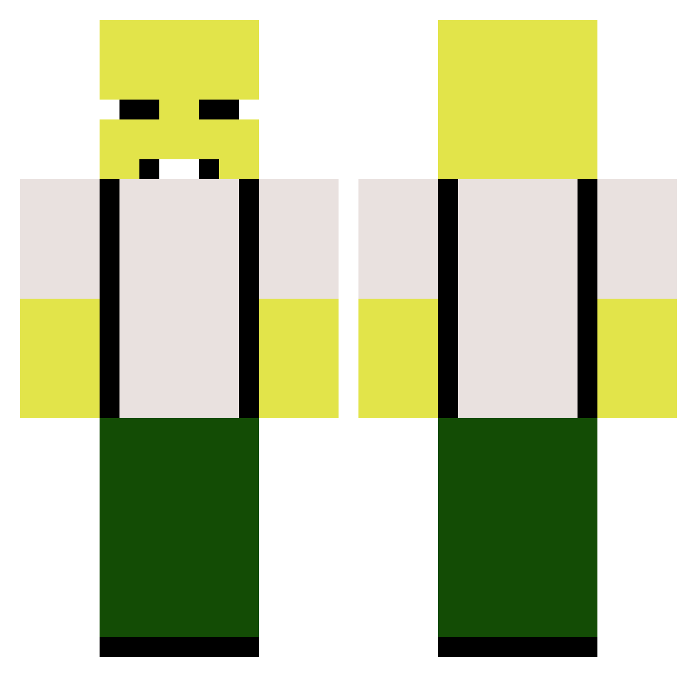 MrAlienMC Minecraft skin, front and back view