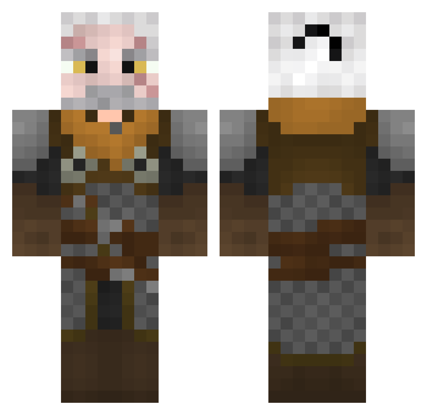 san_nunu Minecraft skin, front and back view