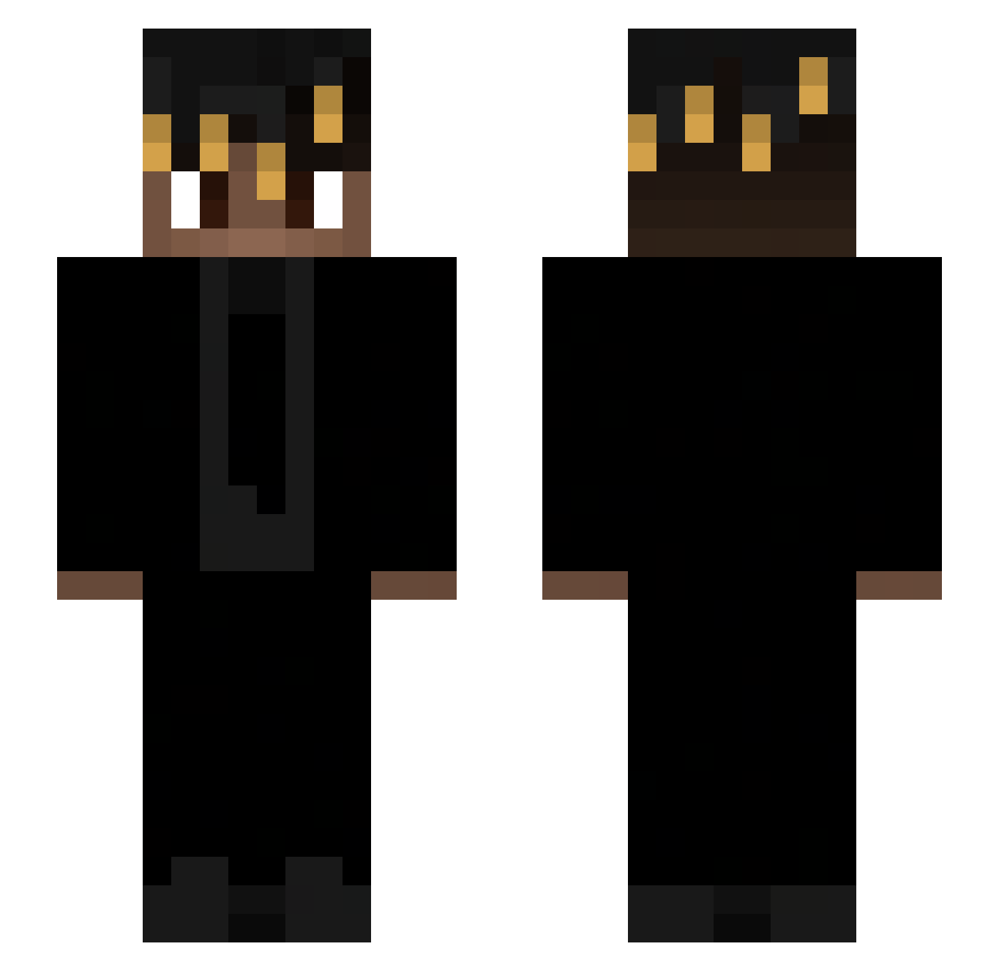 lowkeybye Minecraft skin, front and back view