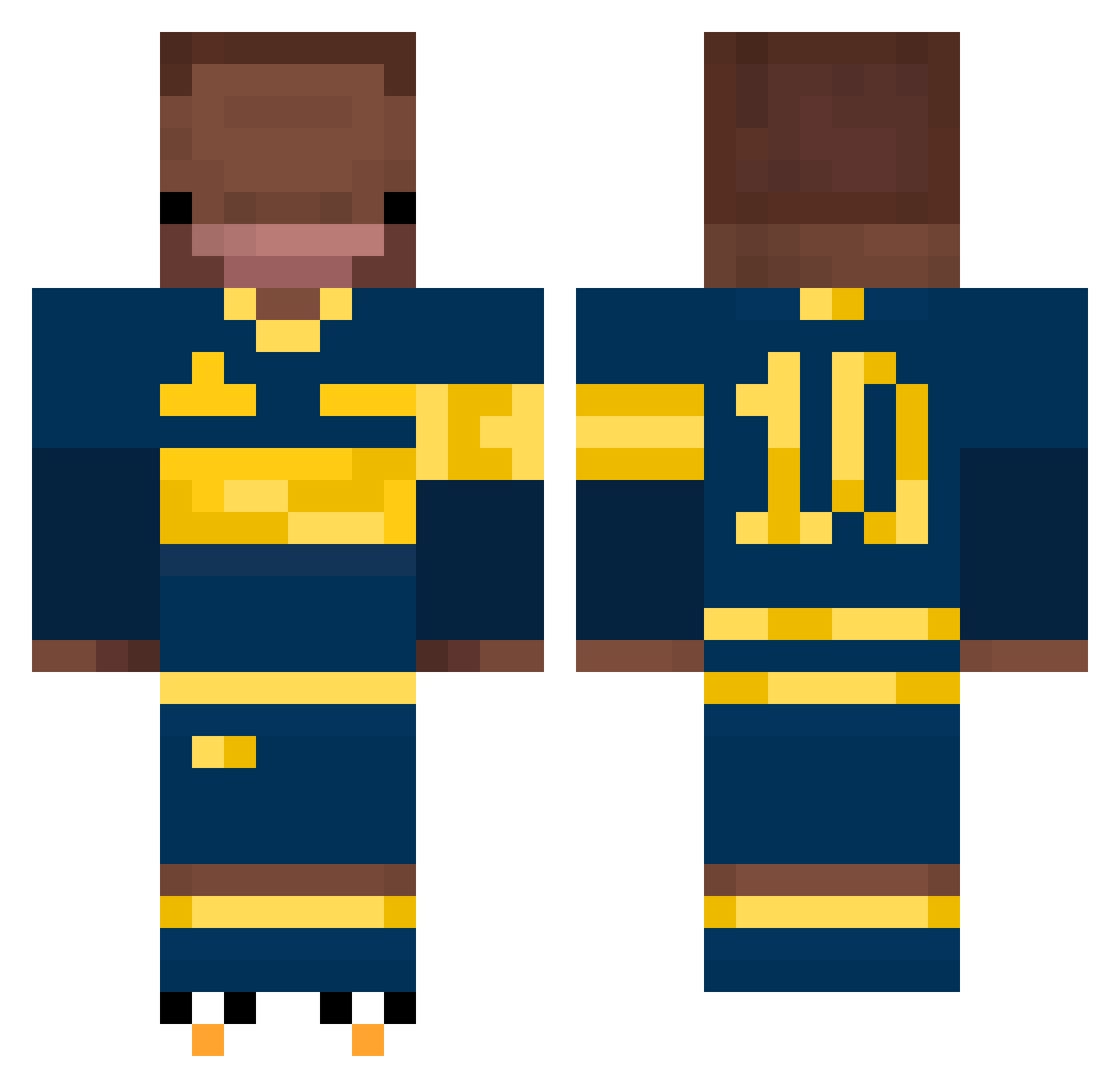Patoaliado Minecraft skin, front and back view