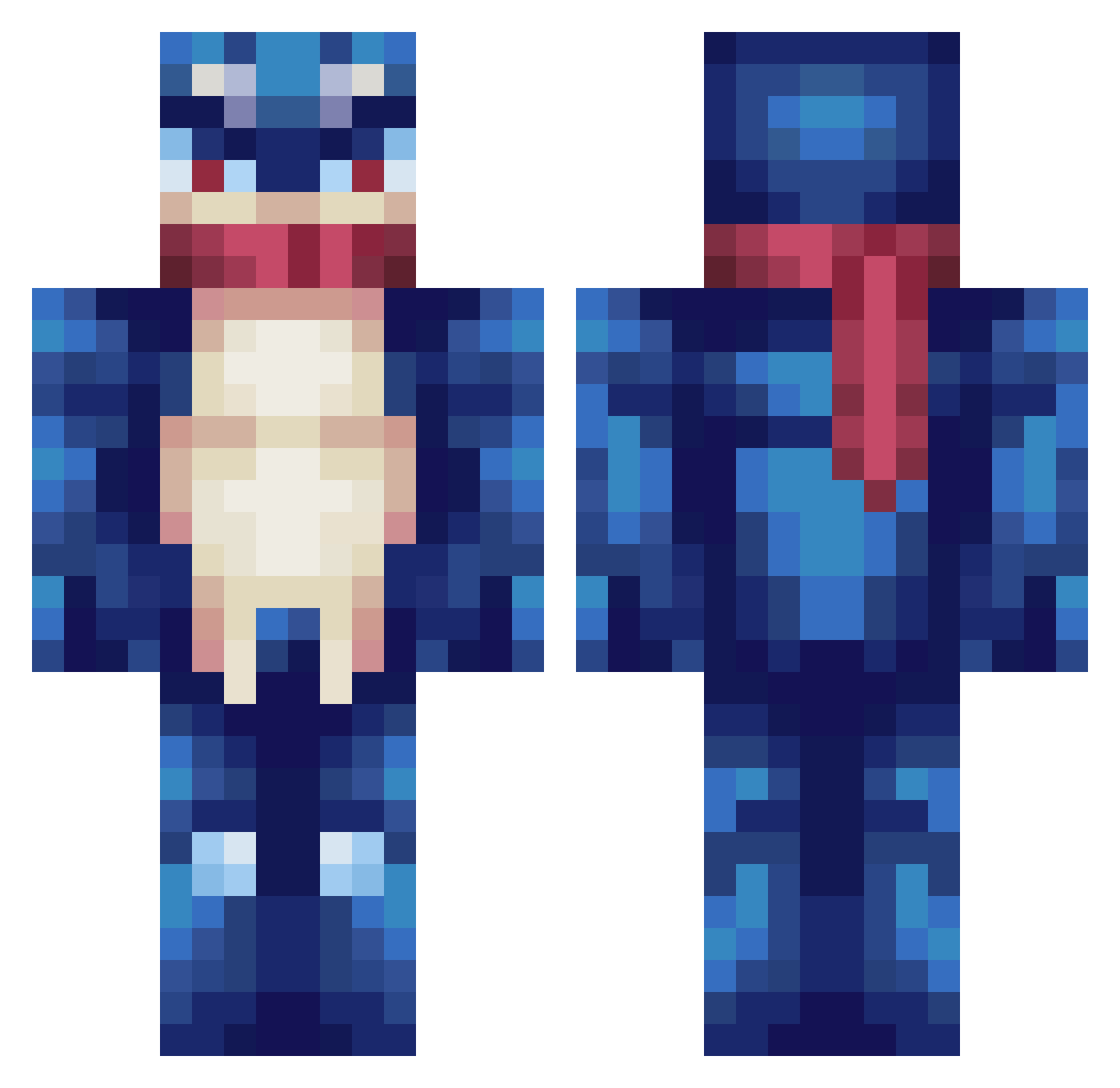 SawiiRy Minecraft skin, front and back view