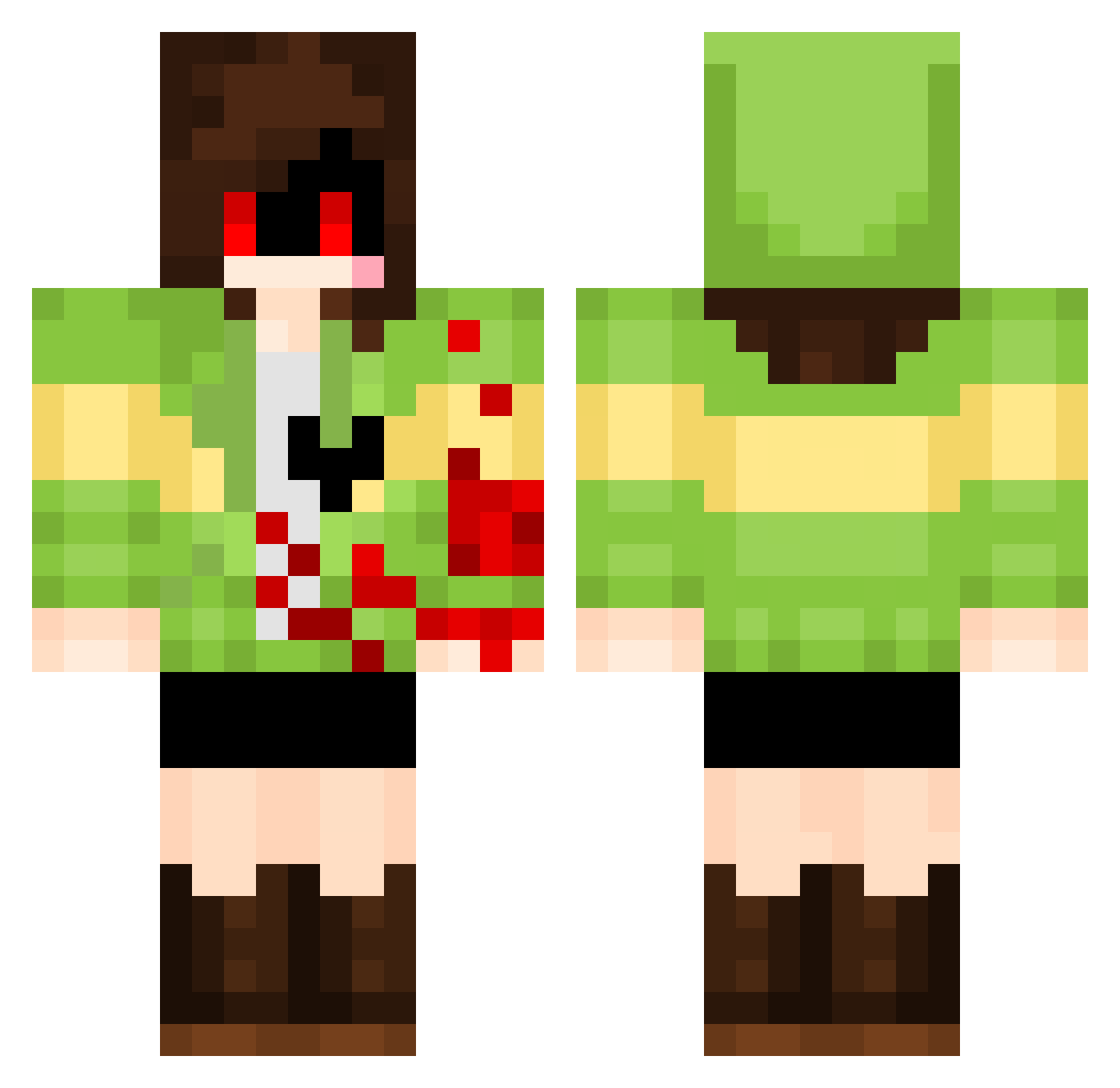 Polmark33 Minecraft skin, front and back view