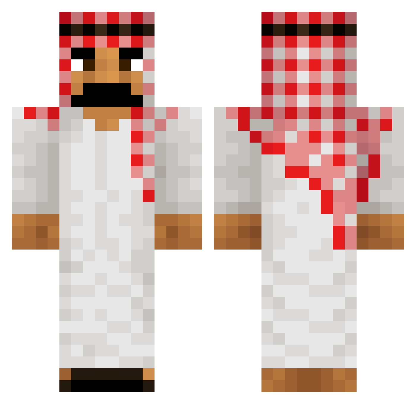 RiceMonk Minecraft skin, front and back view