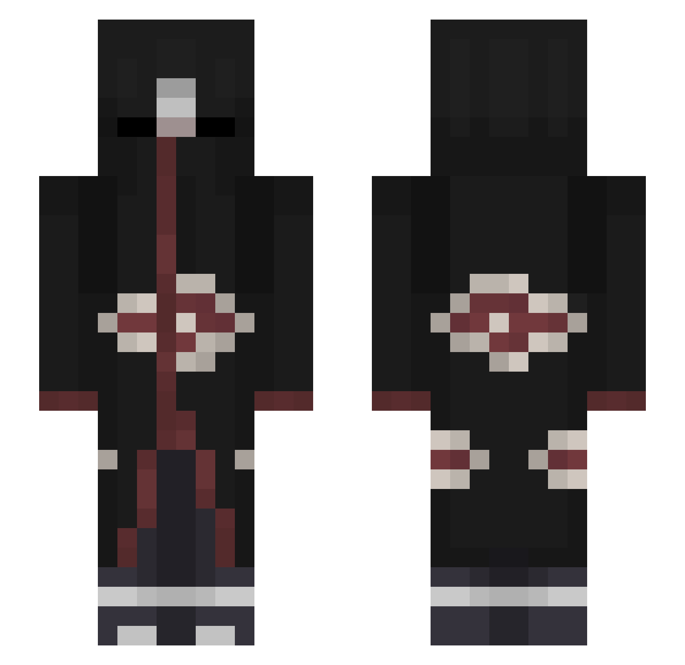 iFuruta Minecraft skin, front and back view