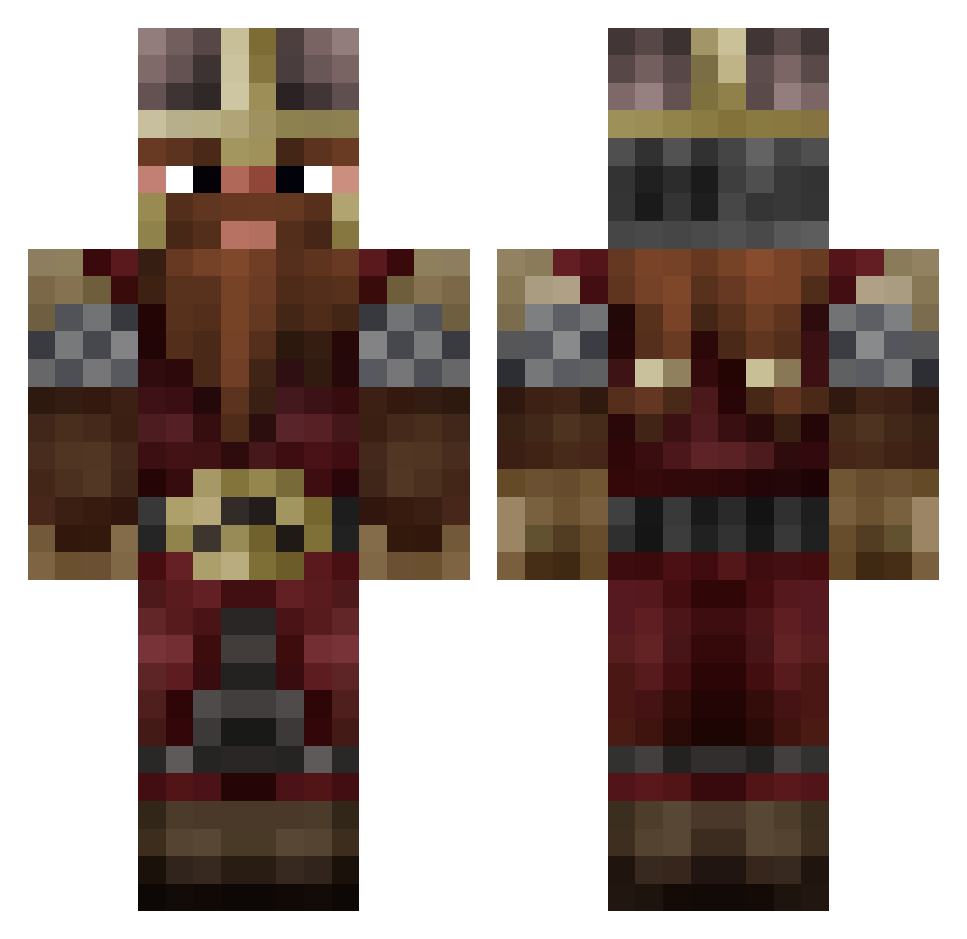 Lord_Machine Minecraft skin, front and back view