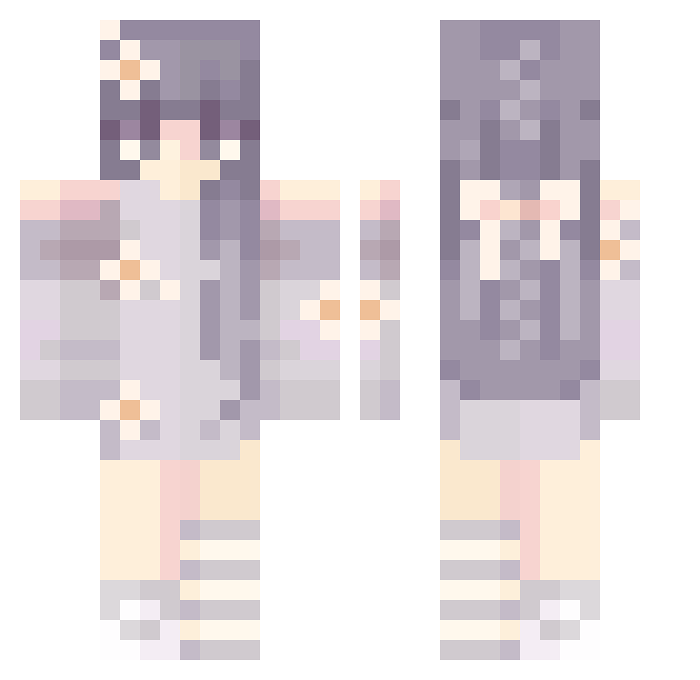 wiuiw9412 Minecraft skin, front and back view