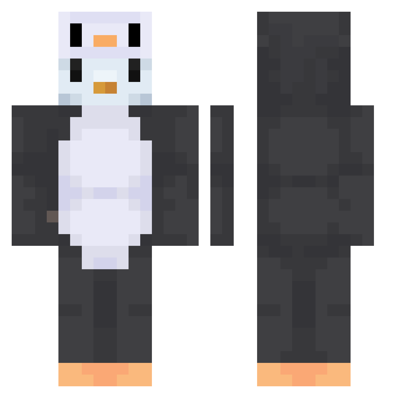 sidonPL Minecraft skin, front and back view