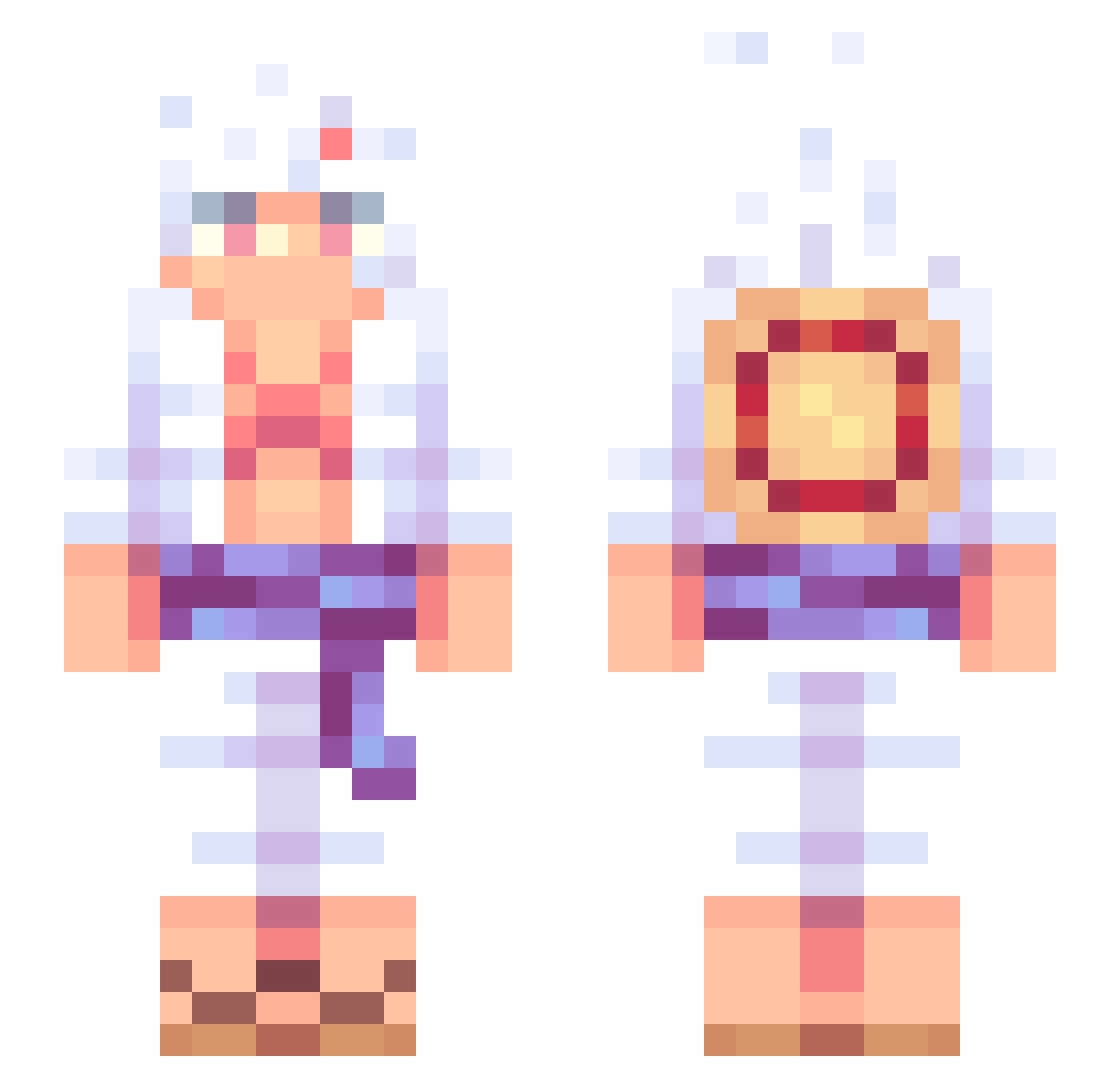 MinecrafterJLD Minecraft skin, front and back view