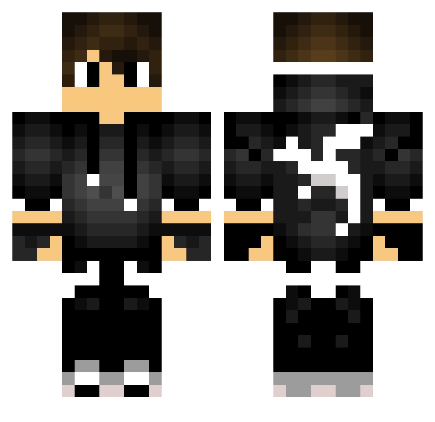thefriek543 Minecraft skin, front and back view
