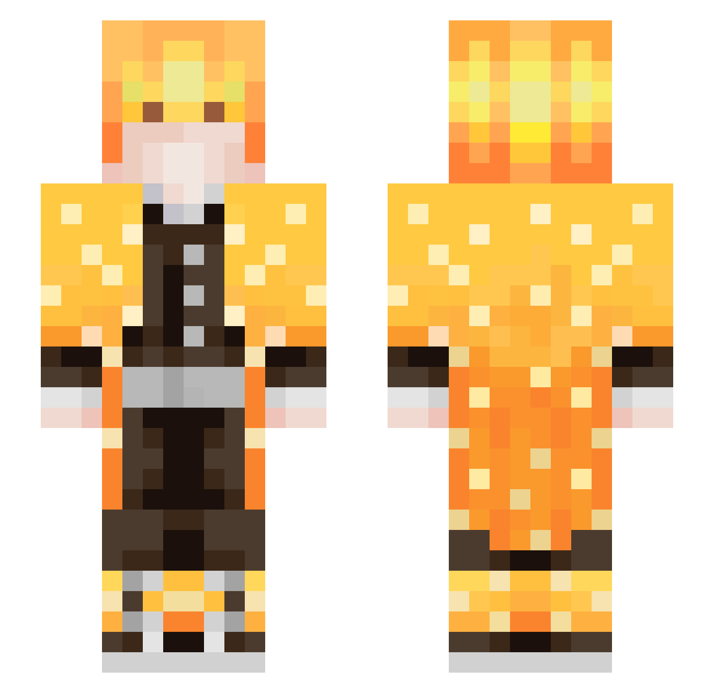 cicciolele Minecraft skin, front and back view