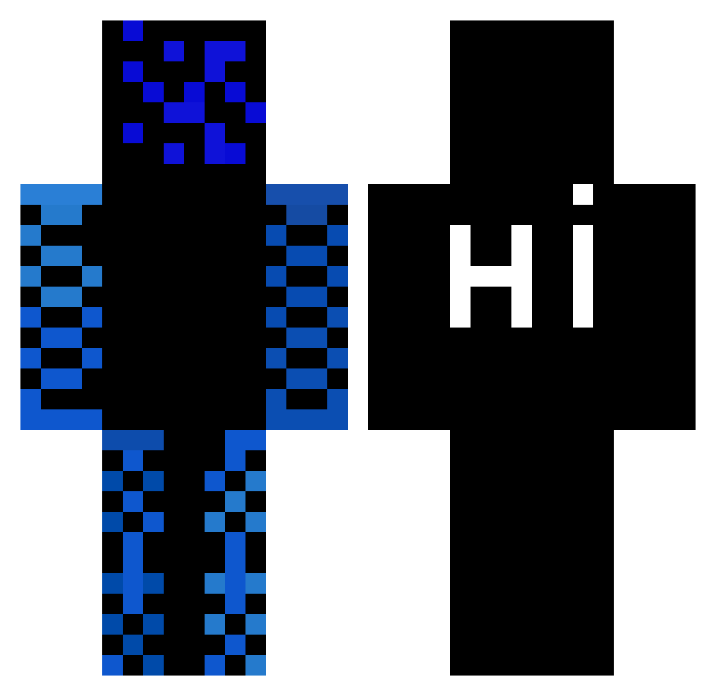 Vasky_cart Minecraft skin, front and back view