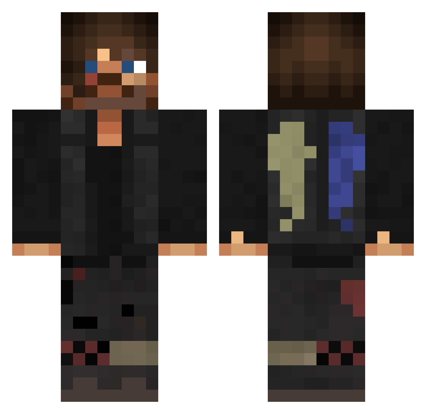 theg14 Minecraft skin, front and back view