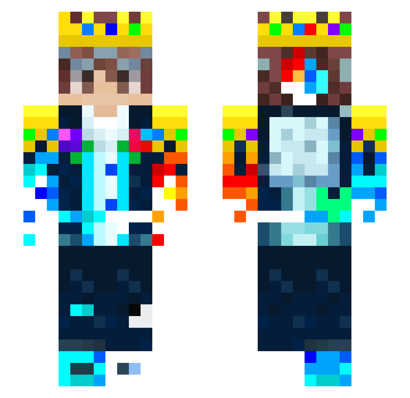 FR333WILL Minecraft skin, front and back view