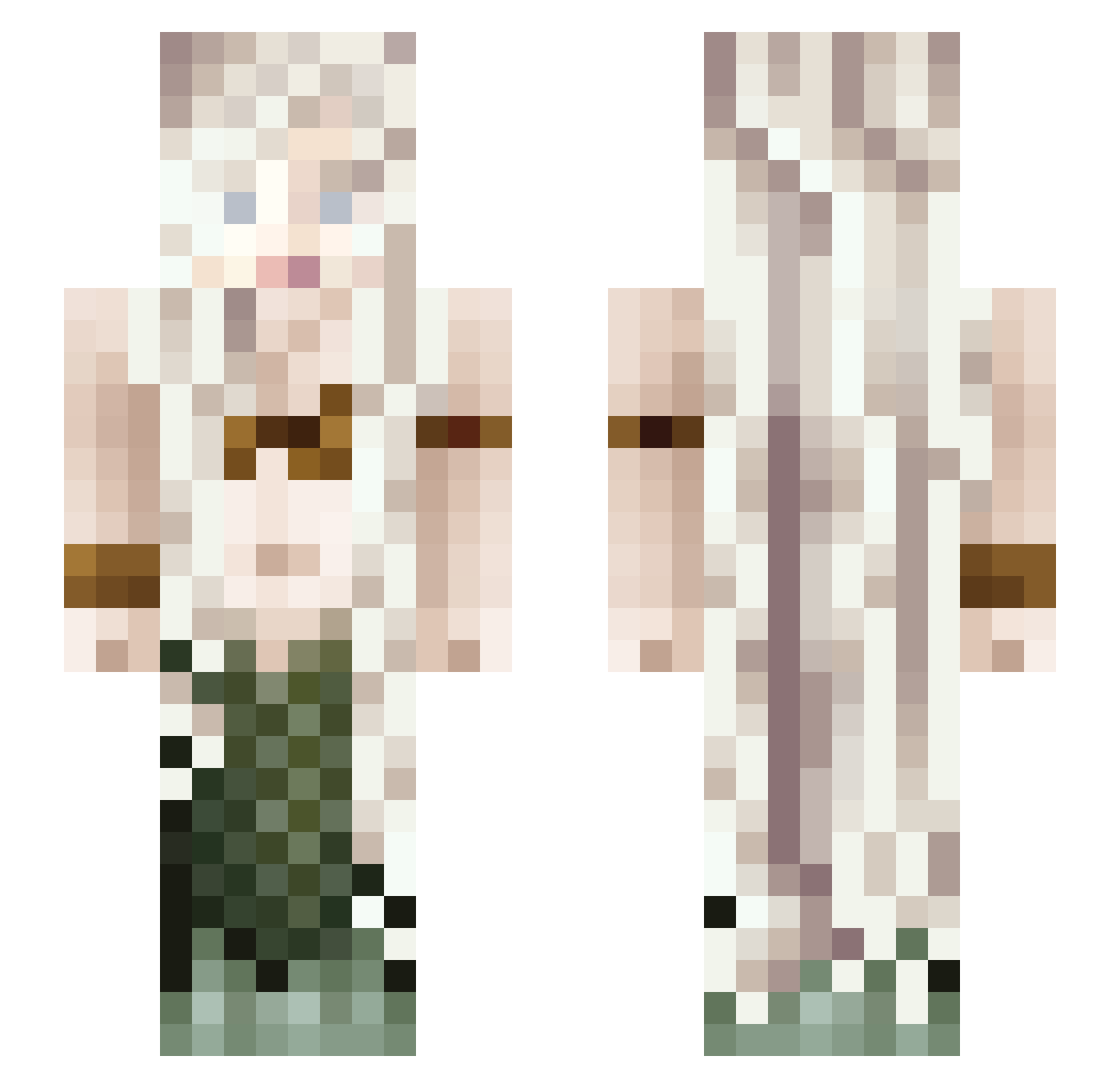 esotericas Minecraft skin, front and back view