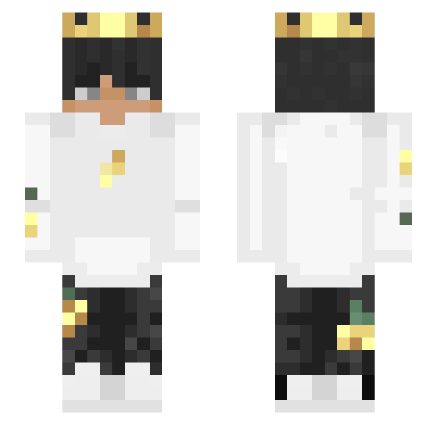 Black_Curse Minecraft skin, front and back view