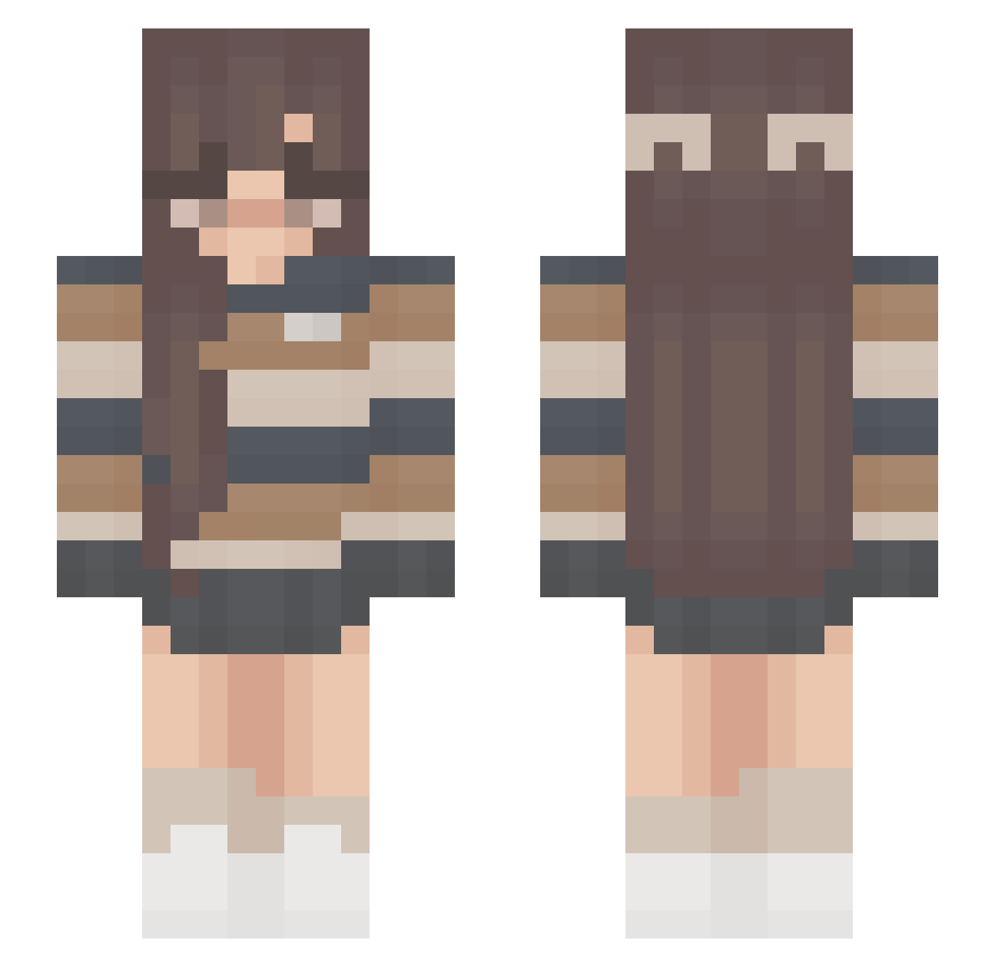 zuzaaq Minecraft skin, front and back view