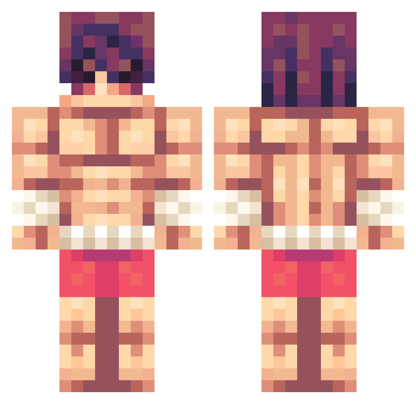 Padodo Minecraft skin, front and back view