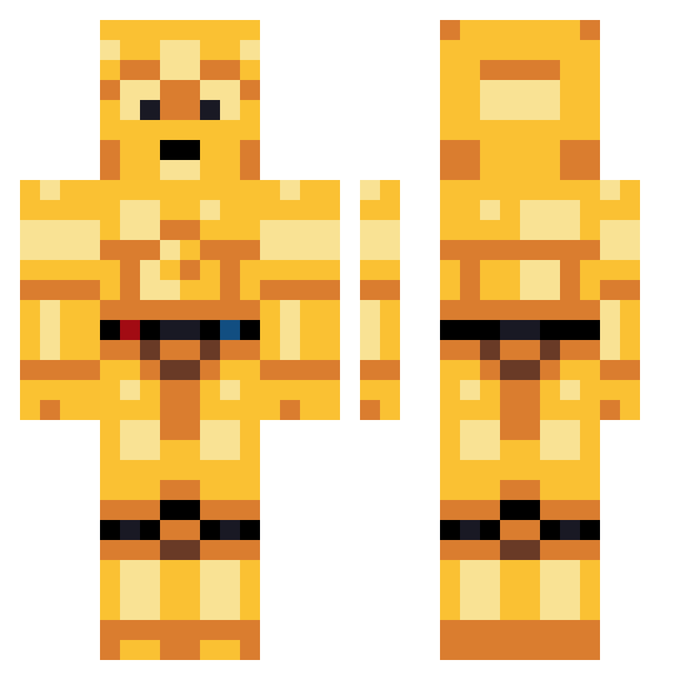 MochaDewi2 Minecraft skin, front and back view