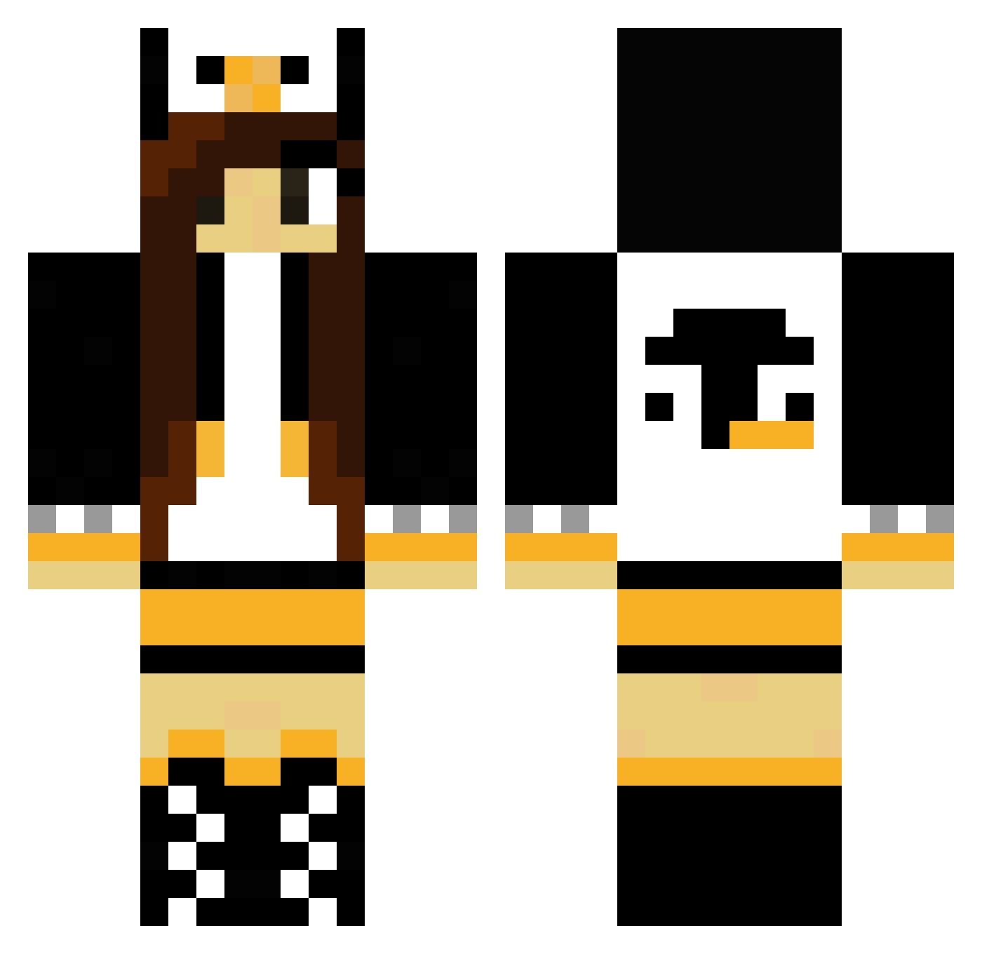 Britta Minecraft skin, front and back view