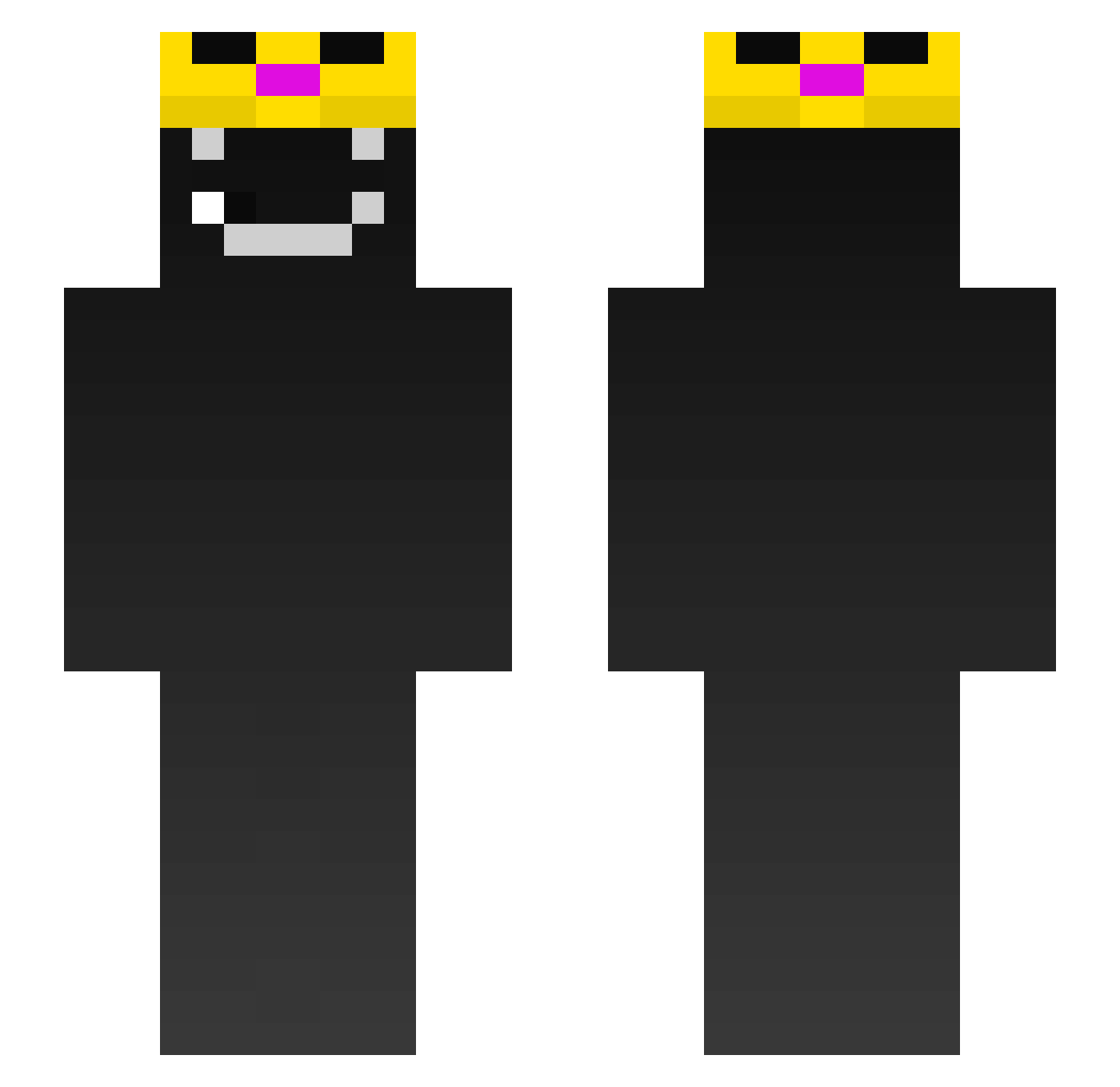 unxbear Minecraft skin, front and back view