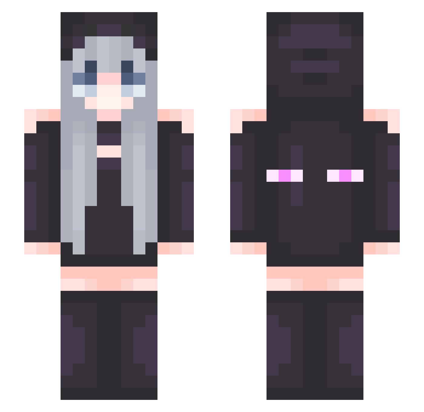 Velenipha Minecraft skin, front and back view