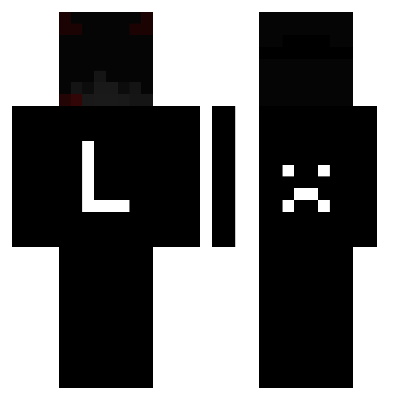 PankoFranko Minecraft skin, front and back view