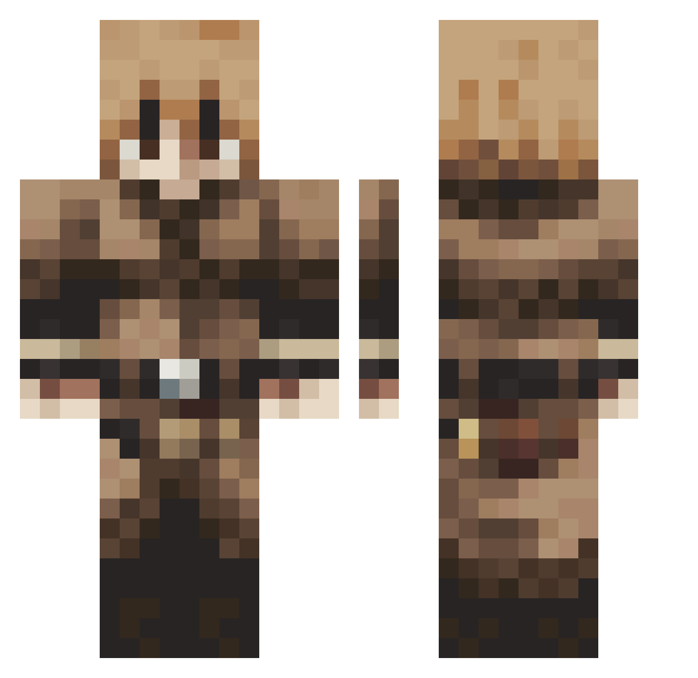 pespi8 Minecraft skin, front and back view