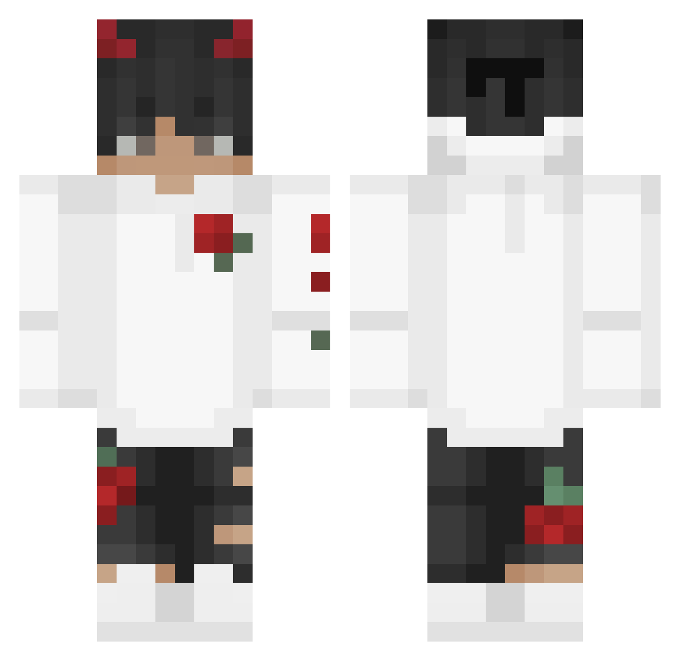 DragosMNF Minecraft skin, front and back view