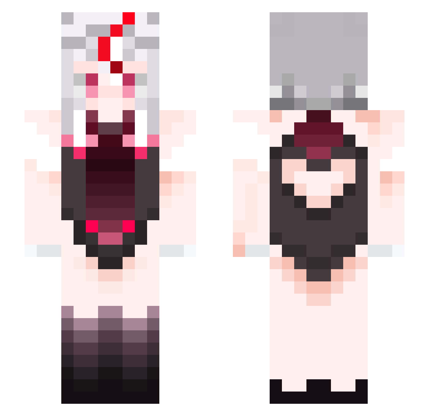 Meririnn Minecraft skin, front and back view