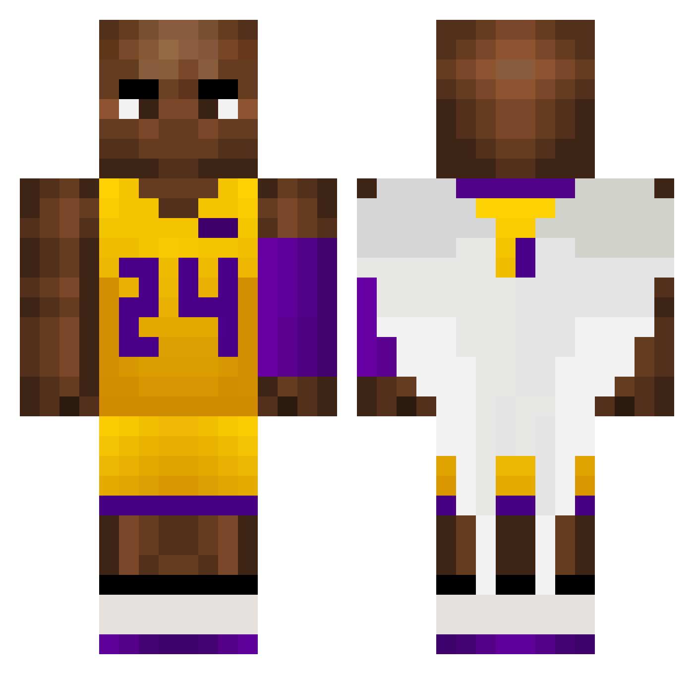 KobeBB Minecraft skin, front and back view