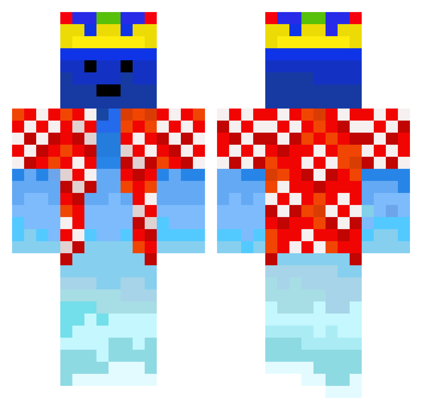 Qualify_ Minecraft skin, front and back view