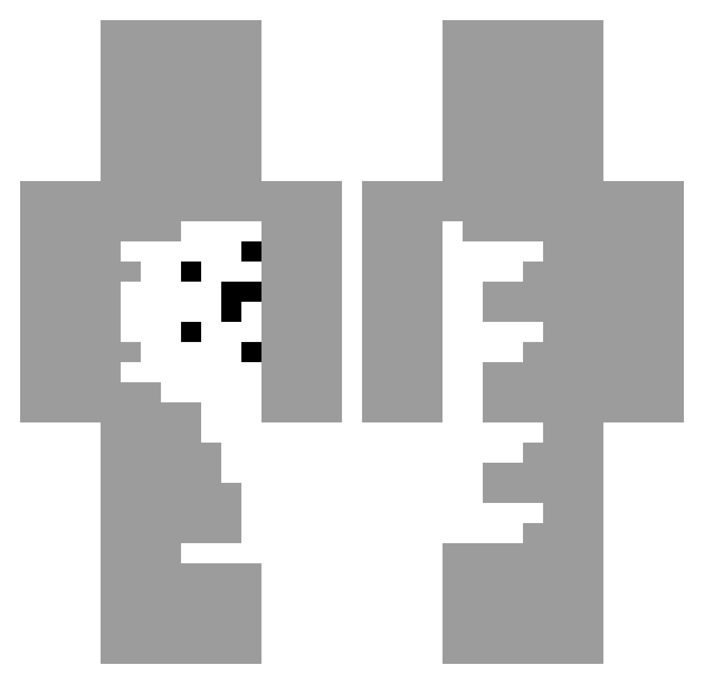 Ravioli234 Minecraft skin, front and back view