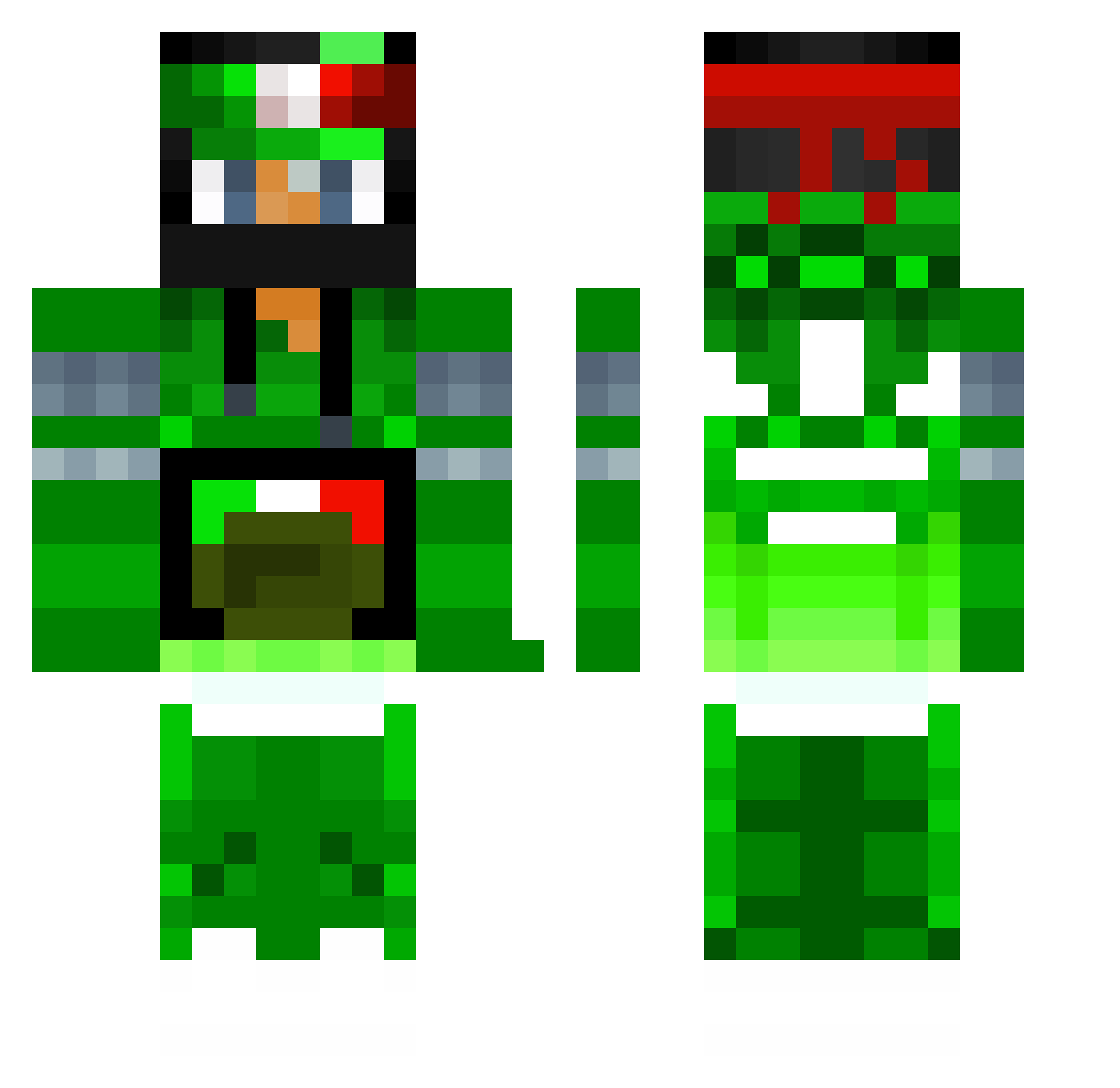satergame_ Minecraft skin, front and back view