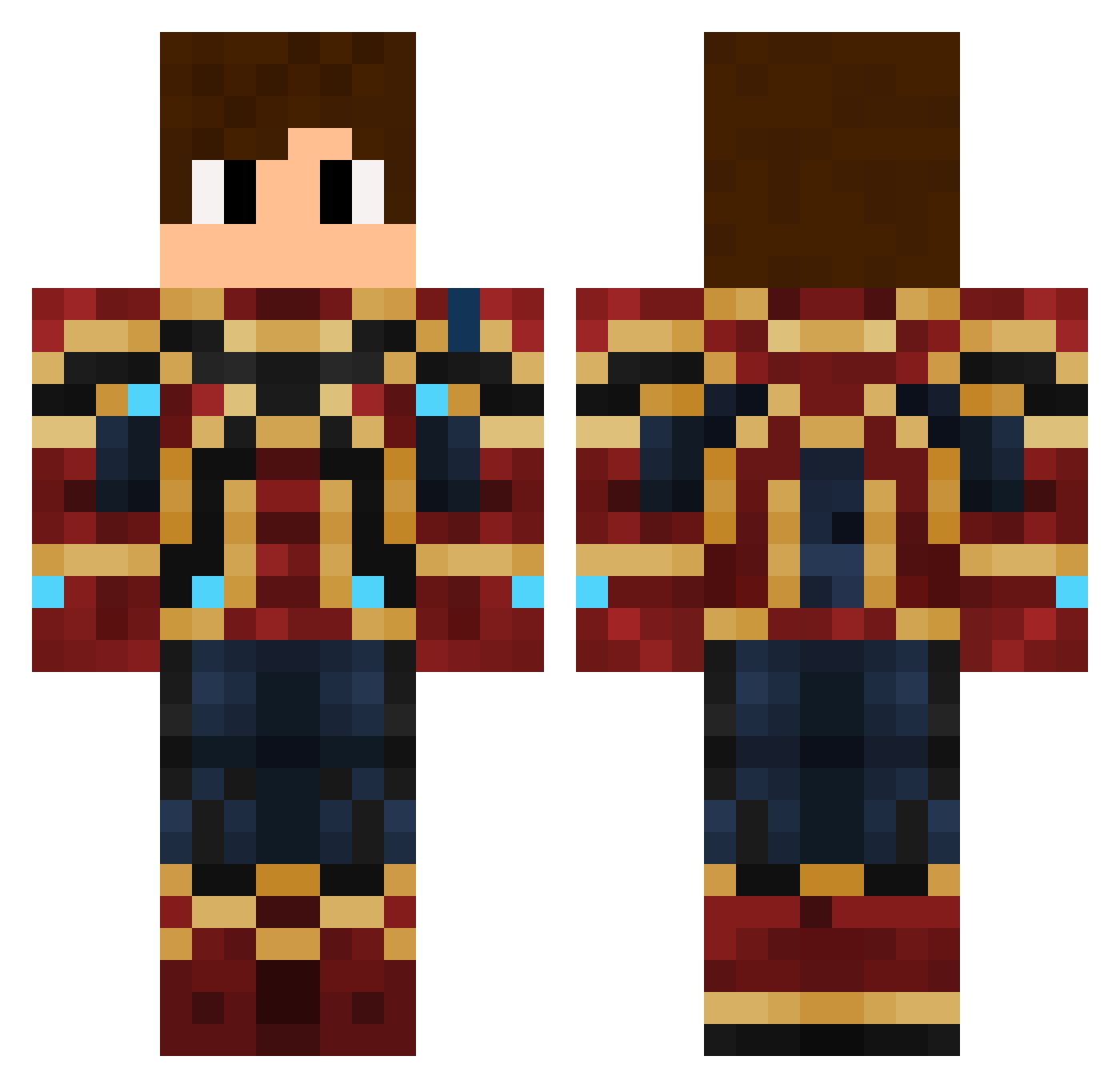 zackarygonzo Minecraft skin, front and back view