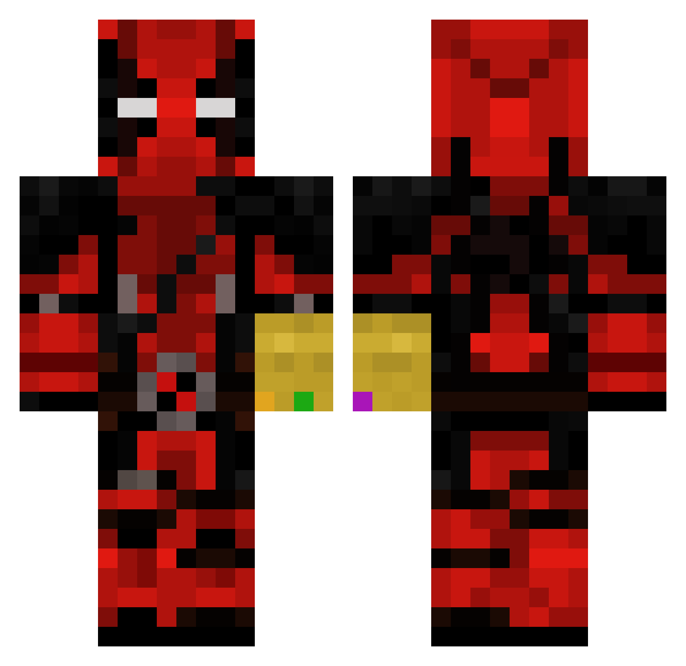 VuLVinn Minecraft skin, front and back view