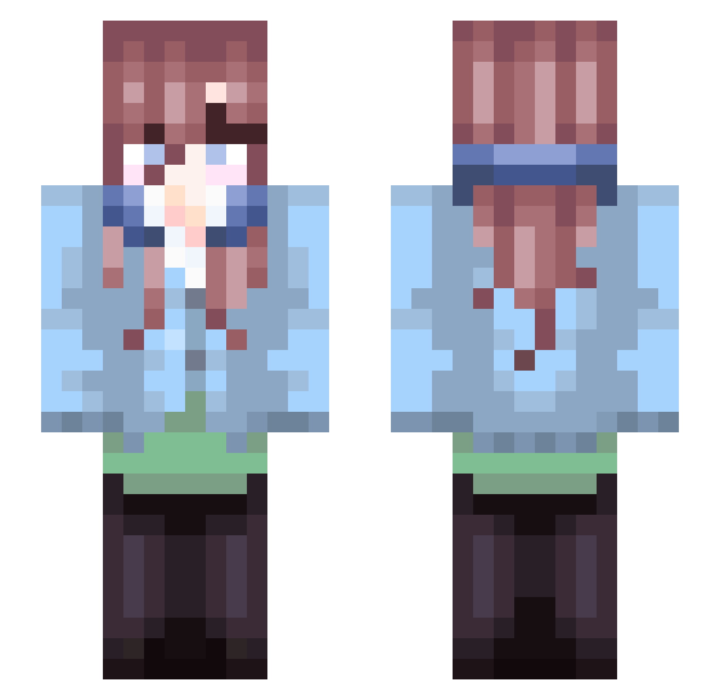 SANTITO_33 Minecraft skin, front and back view