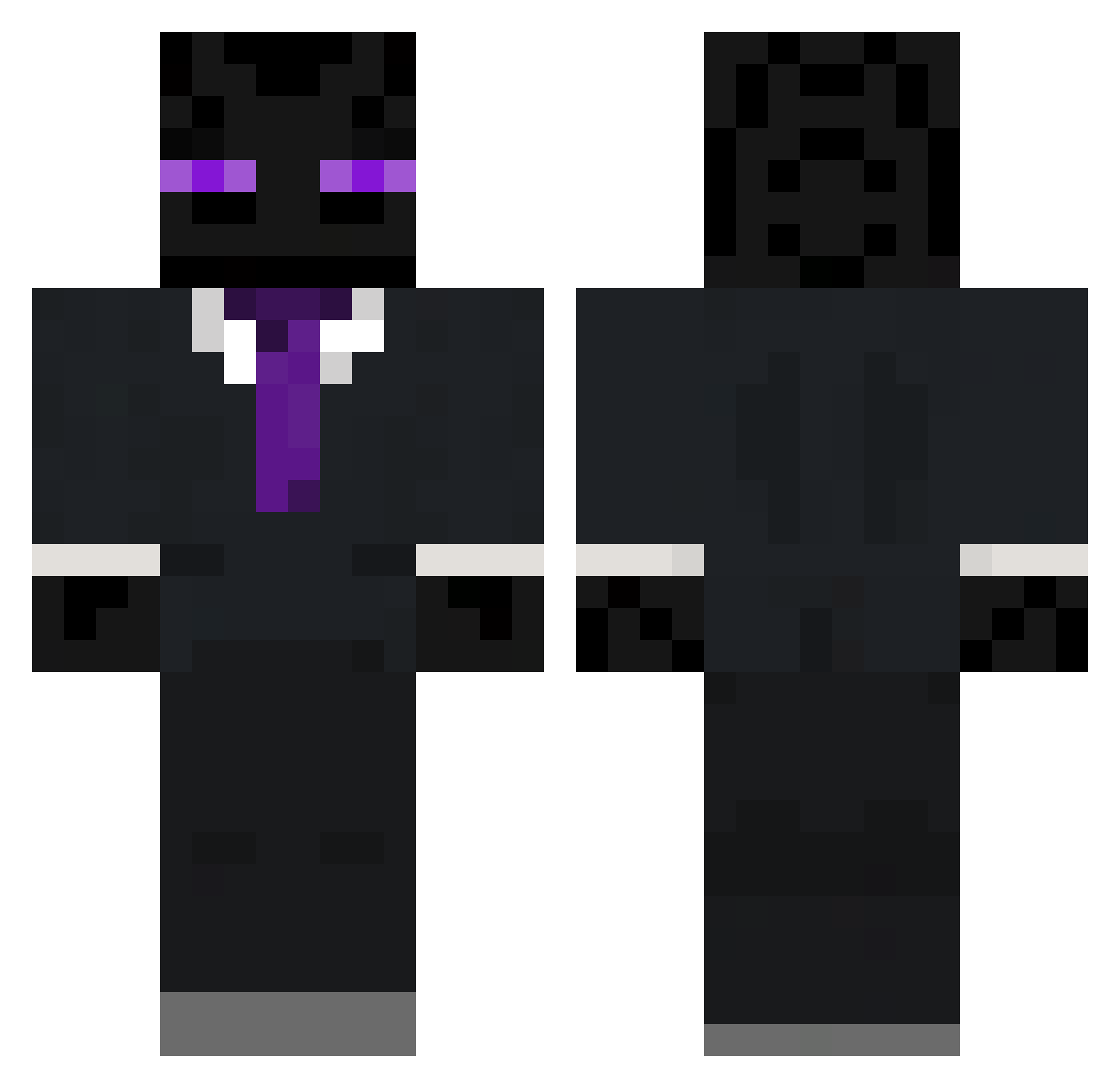 uni2321 Minecraft skin, front and back view